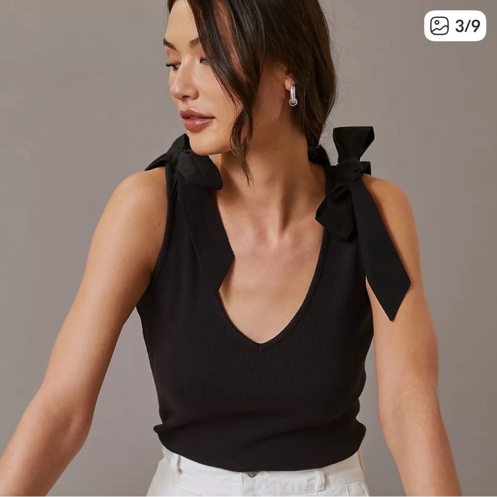 Anthropologie Rafaela bow-tie tank by Maeve